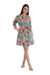FEATHER DRAPЕ RAYON WOMEN PRINTED ROBE