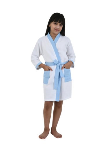 FEATHER DRAPЕ WAFFLE JUNIORS FUSION BATHROBE