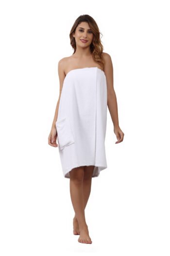FEATHER DRAPЕ TERRY BATH TOWEL WRAP