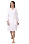 FEATHER DRAPЕ WAFFLE WOMEN BATHROBE